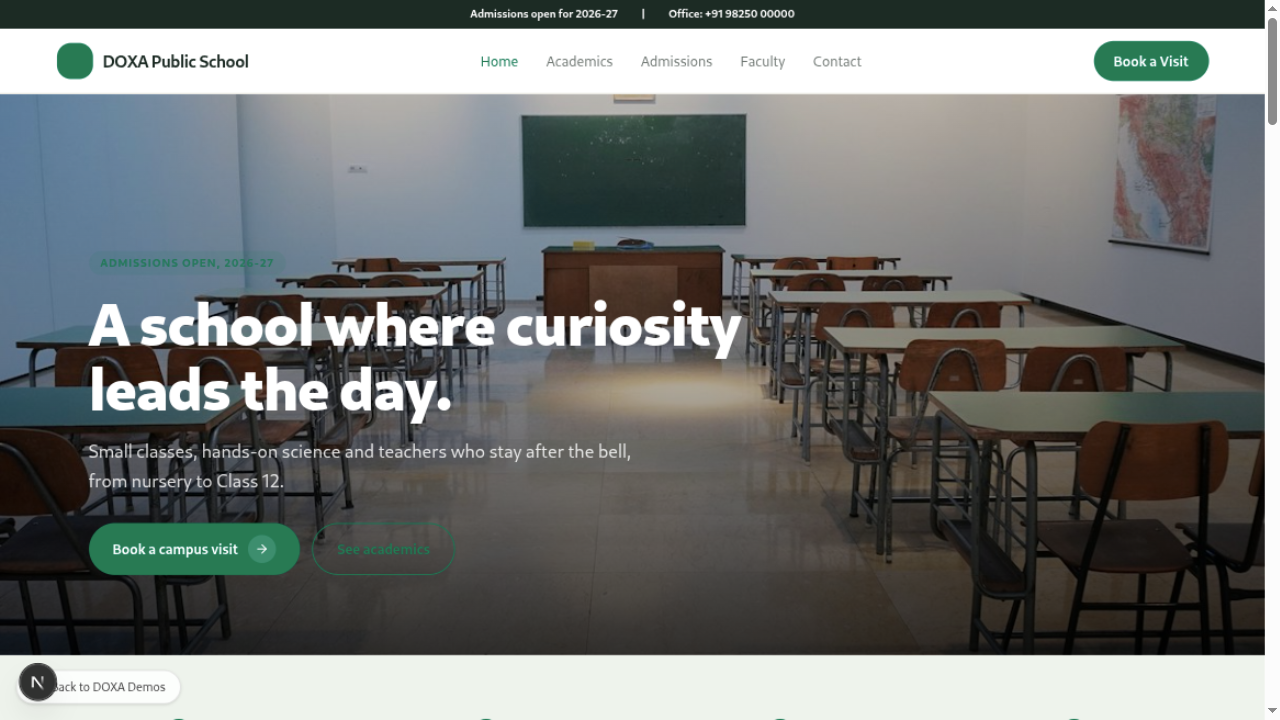 DOXA Public School demo preview